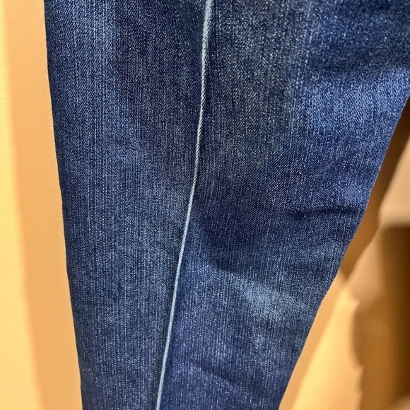 DELF TRADING INC. Imperious Faux Leather Studded Denim Jeans 34X34 Rocker Grunge - Picture 9 of 12